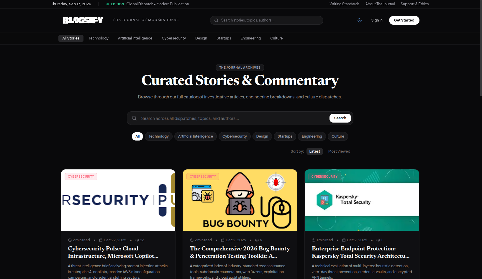 Blogsify - screenshot 1